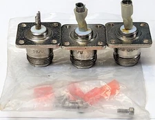 (3) Amphenol 74868 UG-58A/U Connector N-Type Panel Mount Jack 4-Hole Flange[OF12