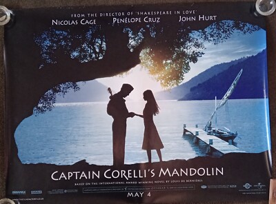 Captain Corelli's Mandolin original movie 2001 poster UK quad
