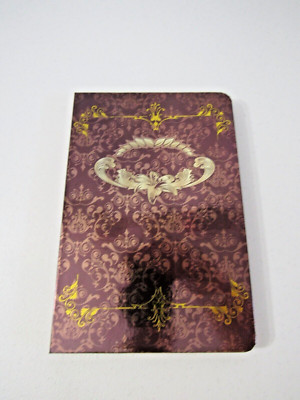 BRASS VICTORIAN FILIGREE FLORAL FANCY GILDED FOIL HARDBACK RULED JOURNAL