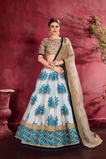 Presenting Beige Benglori Silk Lehenga Choli With Soft Net Dupatta For Wedding
