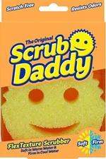 Scrub Daddy Original Scratch Free FlexTexture Scrubbing Sponge, Yellow