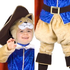 Ciao Costume Carnevale Gatto Con Gli Stivali Blu Rosso Bambino