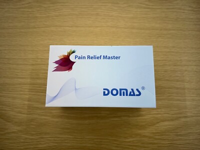 Domas Schmerzlinderung Master, Kontrollpad, Klebepads, detaillierte Anatomiekarte.