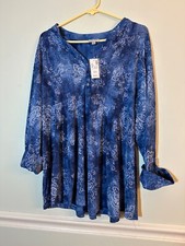 Avenue Tunic Ladies Blue Glitter 22/24 New
