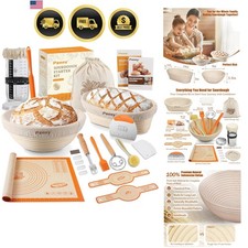 Kit Avviamento per Pasta Acida, Cestello Antipane Banneton con Vetro Impasta Acida S...