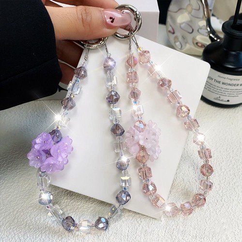 Hand-beaded Mobile Phone Lanyard Strap Anti-Lost Car Keychain Phone Hand Rope - Photo 4 sur 16