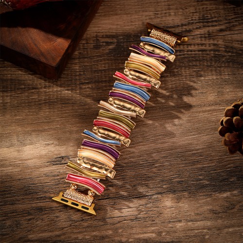 Alloy Wave Jewelry Bangle Strap for Apple Watch Ultra 49mm 42 46 41 45 40mm Band - Picture 12 of 48