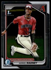 ADRIEL RADNEY 2024 BOWMAN CHROME PROSPECTS RC ARIZONA DIAMONDBACKS #BCP-191 1ST
