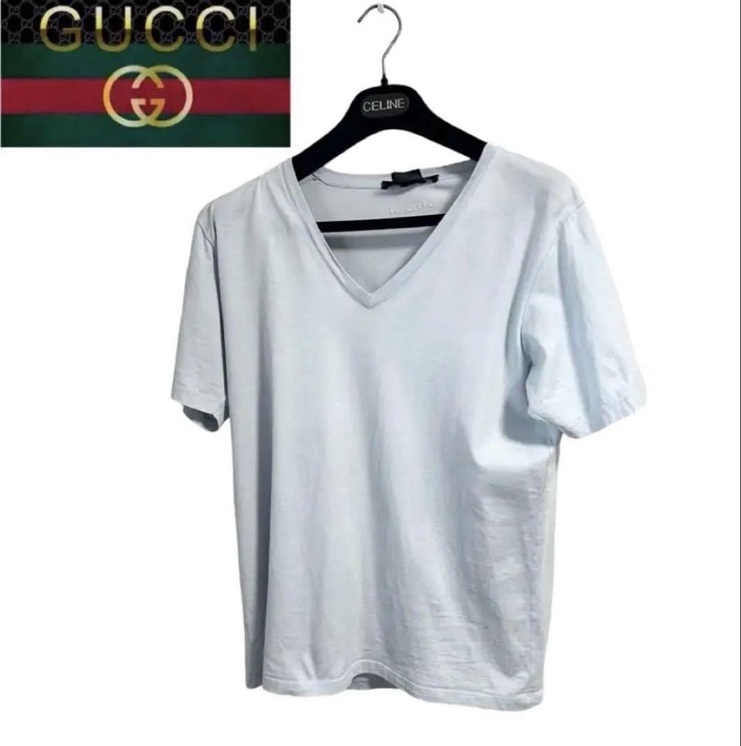 Gucci Blue Cotton Cut And Sew T-Shirt Style 121869
