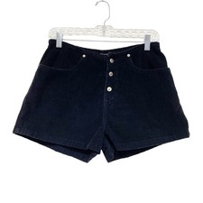 Vintage Anchor Blue Womens Size 11 Black Y2K Corduroy Shorts