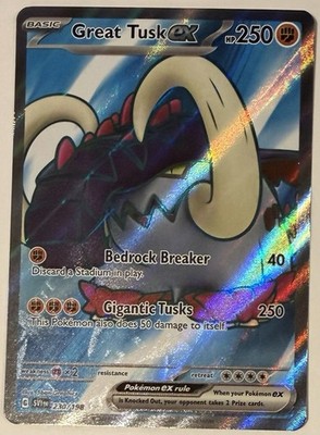 Great Tusk ex Pokémon (2023) Scarlet & Violet 230/198 Near Mint