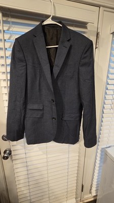 Men Next Tailoring Blazer Slim Fit Bluish Jacket Sz 40R Long Slv Lined Pockets 