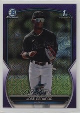 2023 Bowman Chrome Prospects Mega Box Purple Mojo Refractor Jose Gerardo 05nr