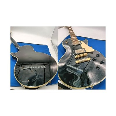 Burny RLC-60 Les Paul Custom Type Electric Guitar Black with Generic Gig Bag