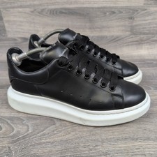 Alexander McQueen scarpe da ginnastica oversize uomo UK 8 in pelle nero bianco grosso EU 42