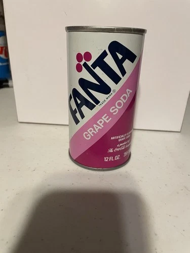 Vintage Fanta Grape Soda 12Oz. Steel Empty Can, Coca Cola Co.