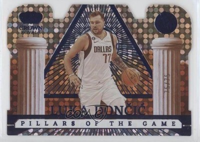 2022-23 Panini Crown Royale Pillars of the Game Blue 75/75 Luka Doncic #5 12kd