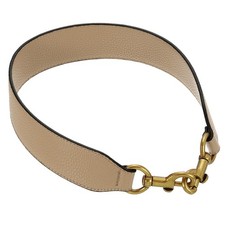 22.83" PU Leather Short Bag Strap with Clasp, Tawny, Deep Gold Buckle