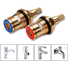 Mixer Tap Cartridge,1/4 Turn 20 Spline Brass Ceramic Tap Cartridge Replace