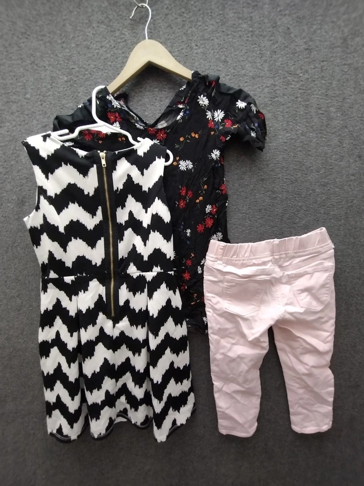 Assorted Brands 3-Pack Girls Blouse + Dress Size 10 + Elastic Waist Pants Size 7 - Image 2 of 4