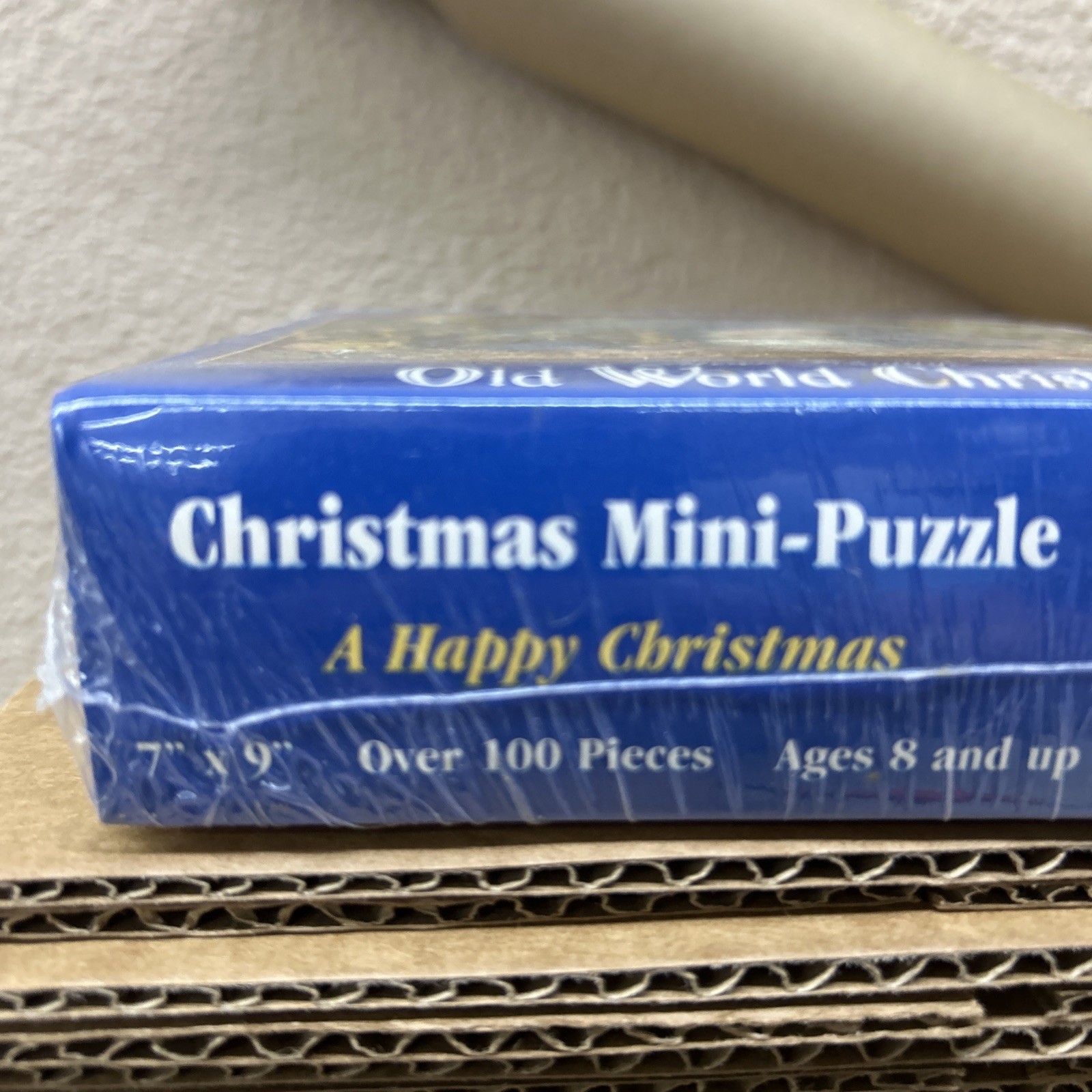 Vintage 1999 Merck Family's Old World Christmas 100 pc Puzzle Happy Christmas