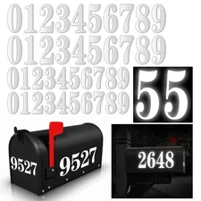 60 PCS White Mailbox Numbers, Vinyl Waterproof Stickers for Outside, Address ...