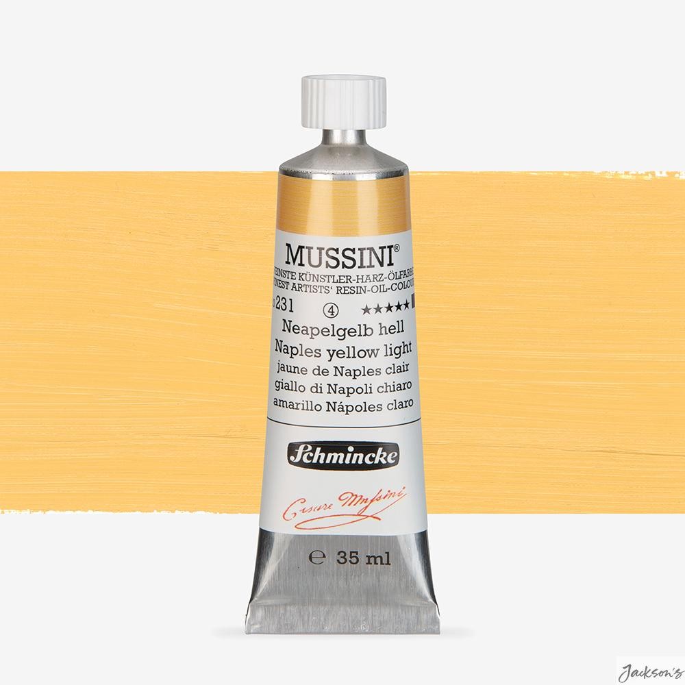 Schmincke Mussini Oil Paint Natural Resin 35ml Naples Yellow Light