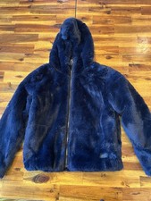 Girls Jacket Under Armour Faux Fur Hooded Coat, Size Girls Large Winter Warm