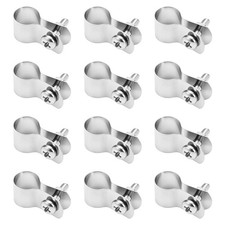 12-Pack 1/2 Inch Galvanized Steel Brace Bands Chain Link Fence Parts