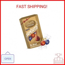 Lindt LINDOR Assorted Chocolate Candy Truffles Gift Box, 8.4 oz.