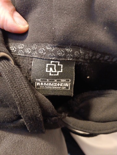 RAMMSTEIN HOODIE SMALL 1994 SWEATSHIRT REISE REISE GERMANY OFFICIAL RARE 2-sided - Afbeelding 10 van 17