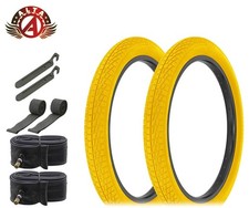 ALTA 20x2.40” Yellow Street Park BMX Tires – Semi-Slick Grip Freestyle Bikes 8pc