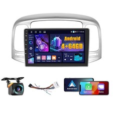 4 64GB Android 15 Car Stereo for Hyundai Accent 2006-2011 Wireless Carplay An...