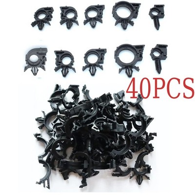 40Pcs Push Mount Car Wire Clips Assortment Kit Auto Loom Routing Universal