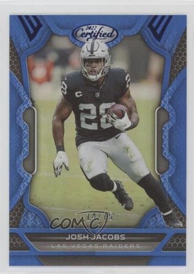 2022 Certified Mirror Blue 14/75 Josh Jacobs #58 7sd