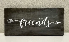 Rustic Wooden Friends Sign