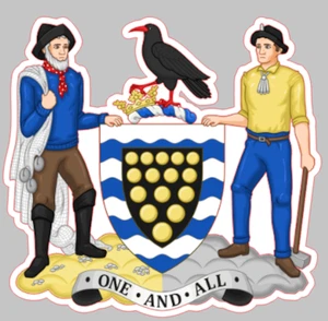 Cornwall Council Coat of Arms Vinyl Sticker Self Adhesive Decal Various Sizes