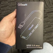 QGeeM USB 3.0 9 Port Multifunctional Converter Model UA0402 NEW