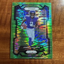 2023 Panini Prizm - Rookies Jordan Addison #368 Neon Green Pulsar Prizm (RC)