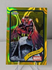 2025 Topps Chrome Marvel Falcon Yellow Lava Refractor #80