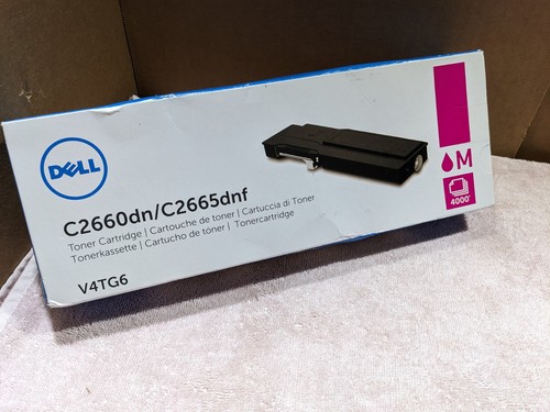 NEW Genuine OEM Dell C2660dn/C2665dnf High Yield Toner - Magenta (V4TG6)