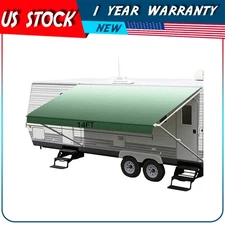 Weatherproof Vinyl RV Awning Fabric Replacement 13.1Ft 8' Outdoor Canopy 18oz