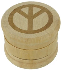 2.3" 3 Piece Real Wood Custom Engraved Grinder Spice Herb Crusher