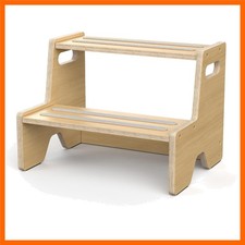 Step Stool for Toddler Wooden 1-Pack, Anti-Slip, for Potty Training