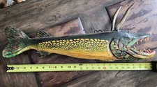 Duluth Decoy DFD Spearing David Perkins HUGE Northern Pike with Antlers 