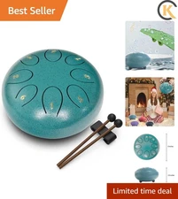 Steel Tongue Drum 6 inch 8 Notes Musical Percussion Instrument, Rain Drum for...
