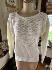 Vintage 80  s Sweater Cream Colored Sz. L Unbranded