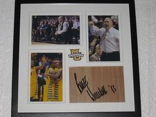 Buzz Williams Signed Floorboard Framed COA Marquette Basketball