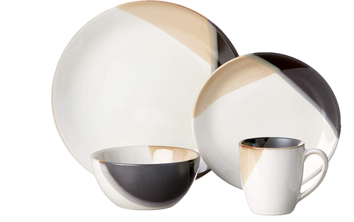 Gourmet Basics von Mikasa Caden 16-teiliges Geschirr Set Service für 4 - sortiert - Bild 2 von 6