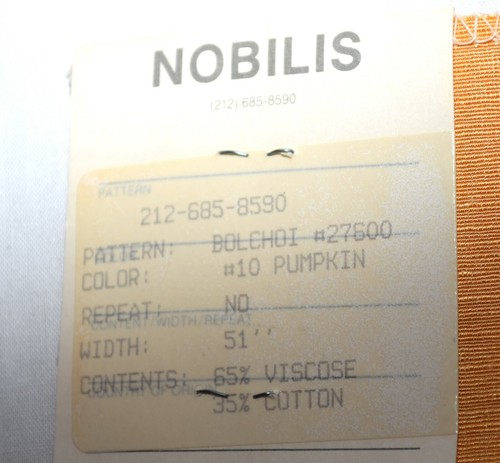 Nobilis Lot of 5 Striped Solid Cotton Viscose Upholstery Fabric Samples France - Picture 9 of 12